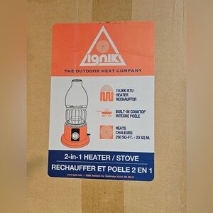 2-in-1 Heater/Stove - Orange
